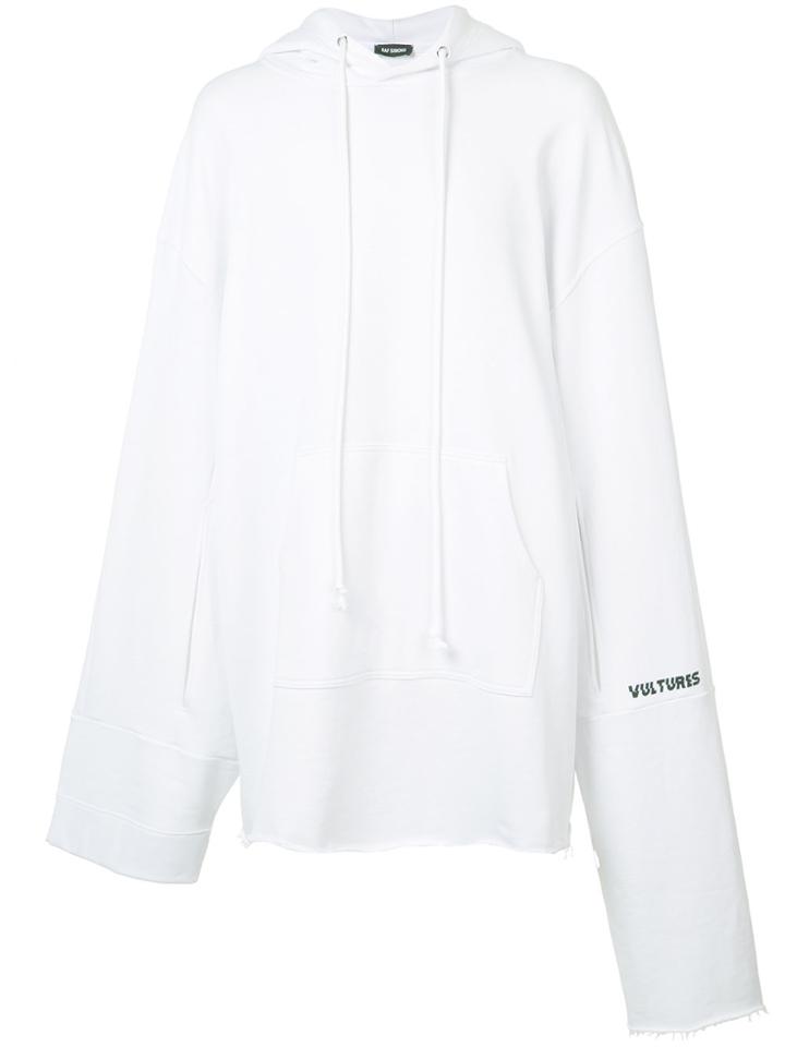 Raf Simons Elongated Sleeve Hoodie - White