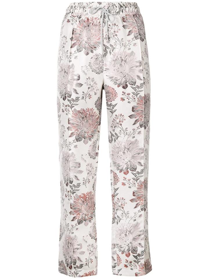 Reality Studio Floral Print Trousers - Grey