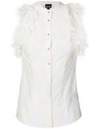 Just Cavalli Ruffle Lace Shirt - White