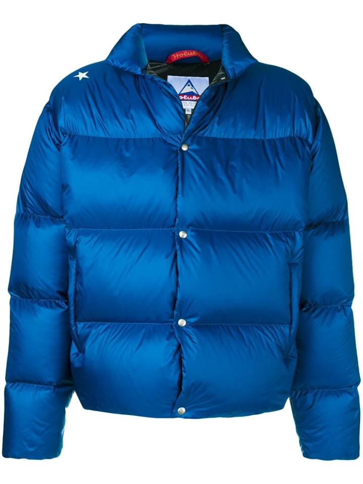 The Editor Branded Back Padded Jacket - Blue