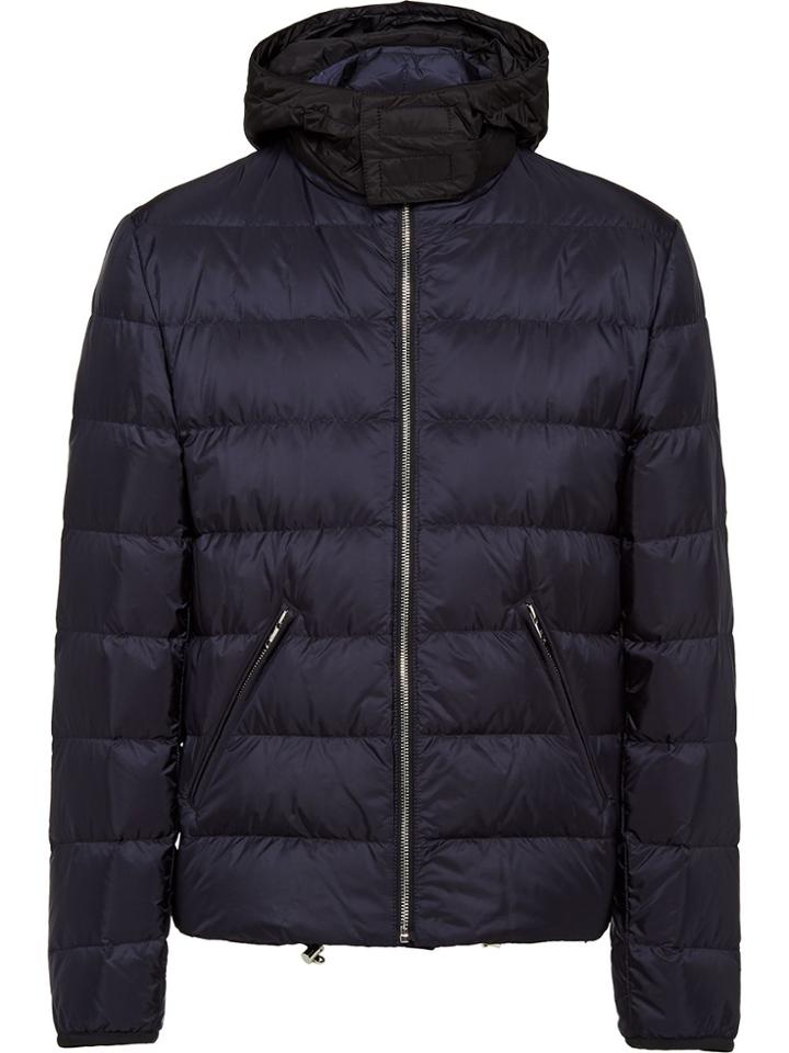 Prada Zip-front Padded Jacket - Blue