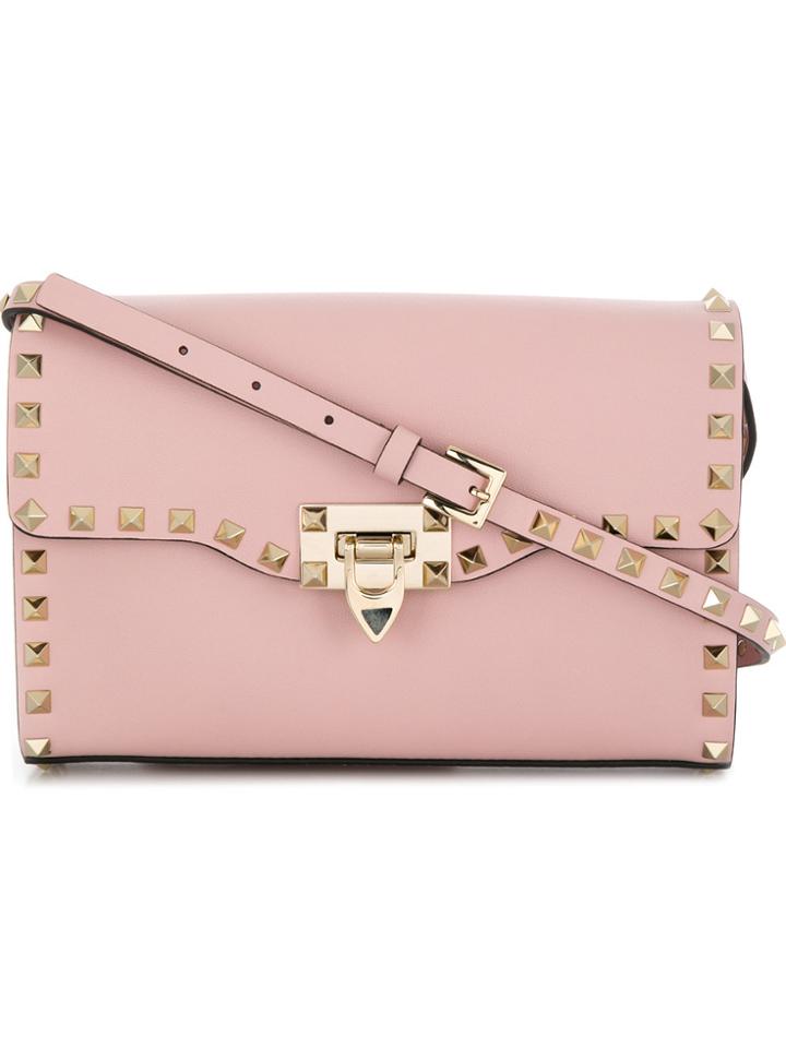 Valentino Small Rockstud Shoulder Bag - Pink & Purple