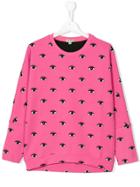 Kenzo Kids Teen All Over Eyes Sweatshirt - Pink & Purple