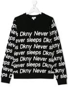 Dkny Kids Teen Printed Sweatshirt - Black