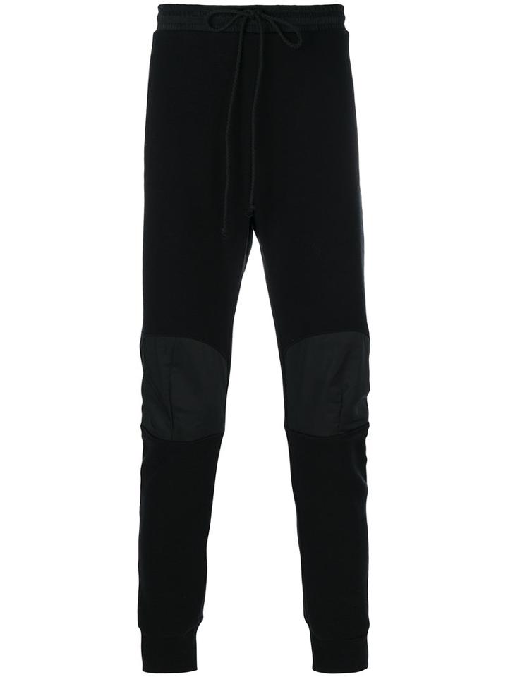 Lost & Found Rooms - Patch Knee Sweatpants - Men - Cotton/polyester - L, Black, Cotton/polyester