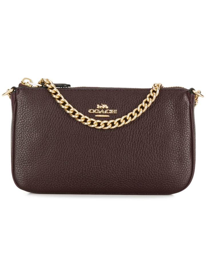 Coach Chain-embellished Clutch - Purple