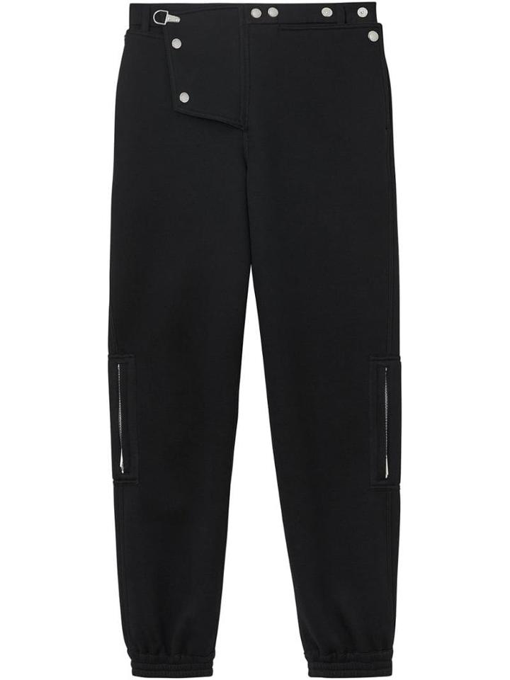 Burberry Press-stud Detail Neoprene Trousers - Black