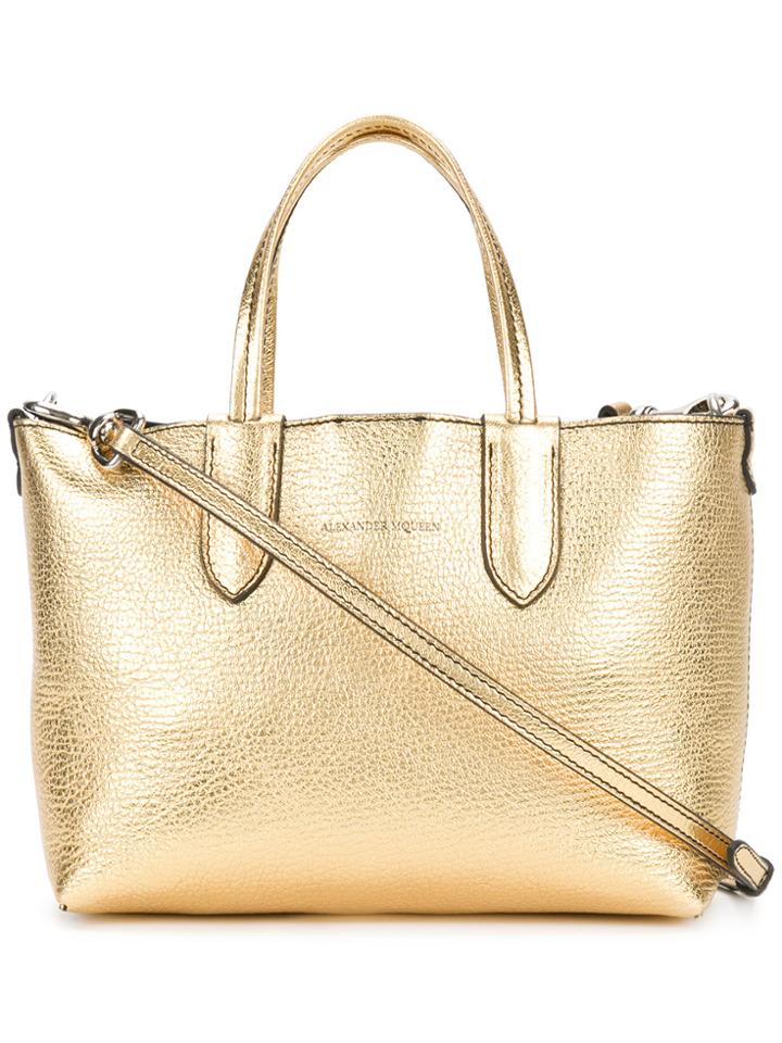 Alexander Mcqueen Mini Shopper Bag - Metallic