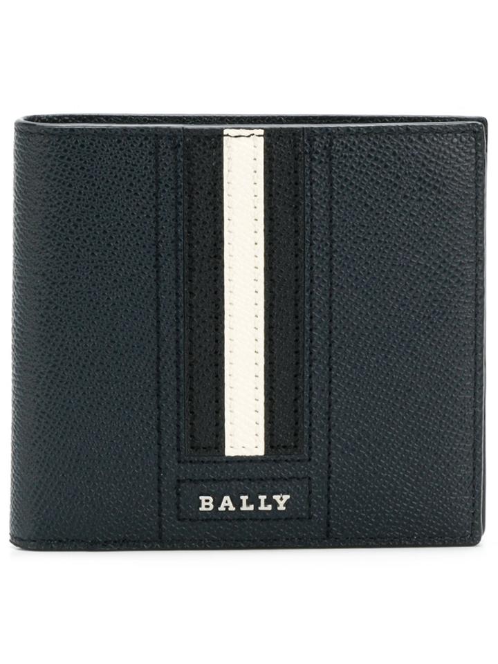 Bally Stripe Detail Logo Wallet - Blue