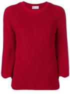 Red Valentino Scalloped Sleeve Jumper