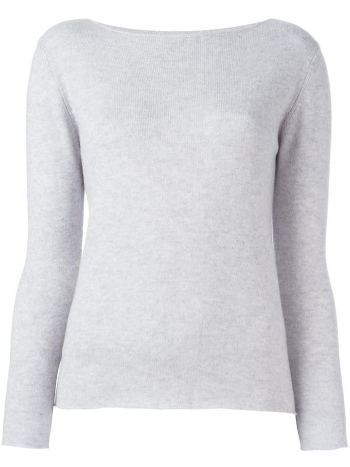 Fashion Clinic Boat Neck Jumper, Women's, Size: 38, Grey, Cashmere