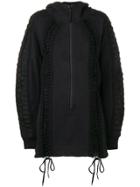 Ktz Lace-up Hoodie Dress - Black