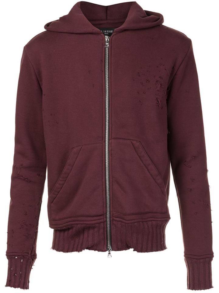 Amiri 'shotgun' Zip Hoodie - Red