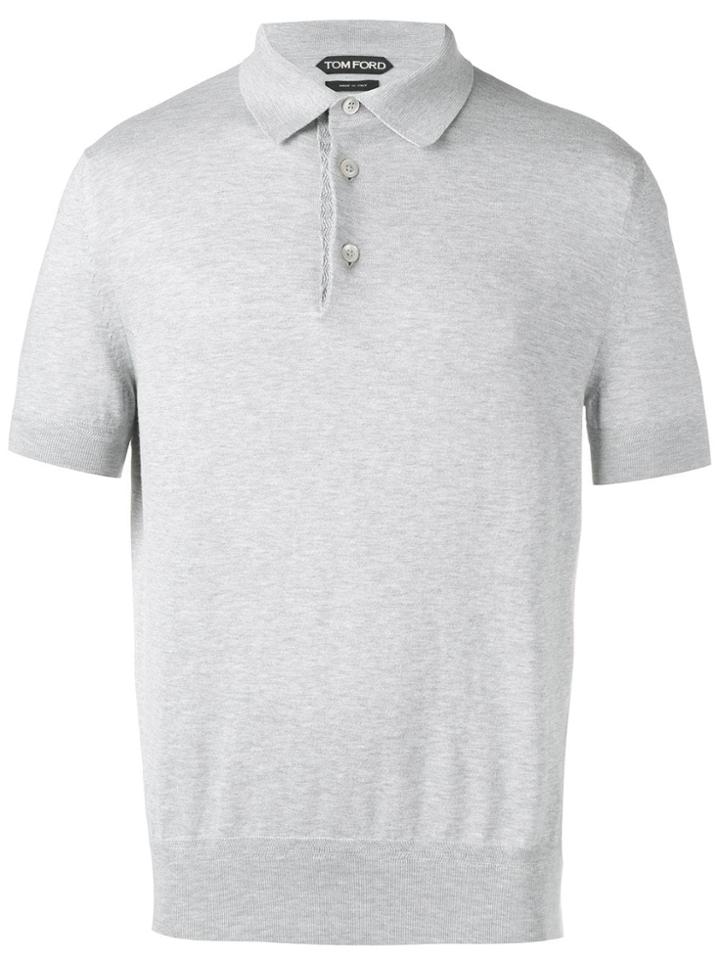 Tom Ford Short-sleeve Polo Shirt - Grey