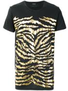 Balmain Zebra Print T-shirt - Black