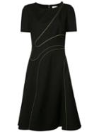 Mugler - Stitched Cut-out Dress - Women - Cotton - 42, Women's, Black, Cotton