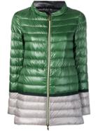Herno Colour-block Puffer Jacket - Green