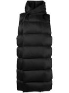Rick Owens Liner Puffer Vest Coat - Black