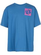 Off-white Abstract Logo Print T-shirt - Blue