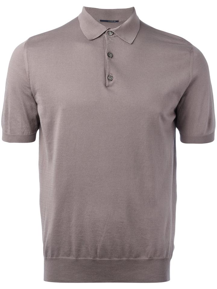 Lardini Classic Polo Shirt, Men's, Size: 54, Brown, Cotton