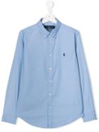 Polo Ralph Lauren Teen Cotton Logo Shirt - Blue