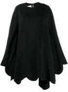 Valentino Puffball Hem Short Dress - Black