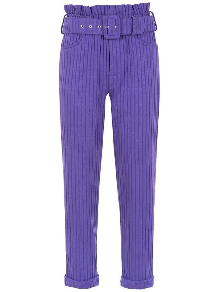 Framed Superb Cropped Trousers - Purple