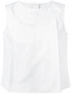 Aspesi Pleated Back Top, Women's, Size: 42, White, Cotton
