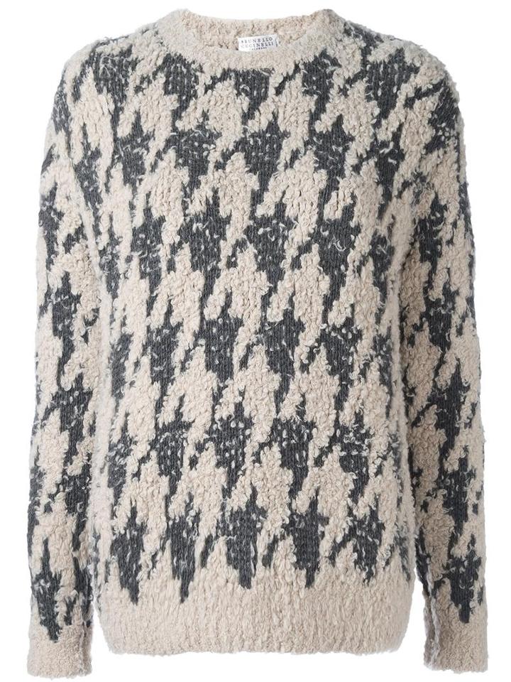 Brunello Cucinelli Boucle Knit Jumper, Women's, Size: Small, Nude/neutrals, Polyamide/cashmere