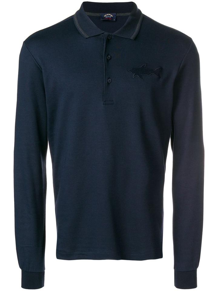 Paul & Shark Long-sleeved Polo Shirt - Blue