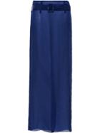 Prada Chiffon Sheer Long Skirt - Blue
