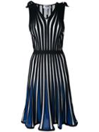 Msgm - Striped Dress - Women - Cotton/viscose - M, Black, Cotton/viscose