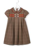 Amaia Short Sleeve Plaid Dress, Girl's, Size: 6 Yrs, Brown