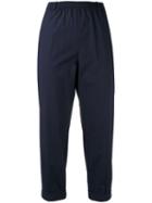 Forte Forte Loose-fit Cropped Trousers, Women's, Size: Ii, Blue, Cotton