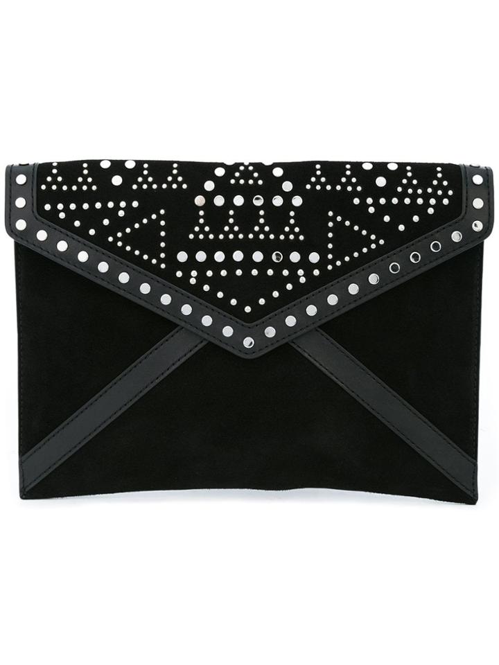 Rebecca Minkoff Studded Envelope Clutch Bag - Black