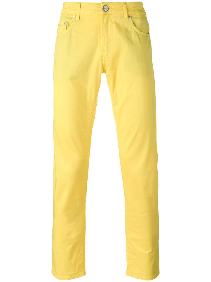 Pt01 - Classic Chino Trousers - Men - Cotton/spandex/elastane - 30, Yellow/orange, Cotton/spandex/elastane