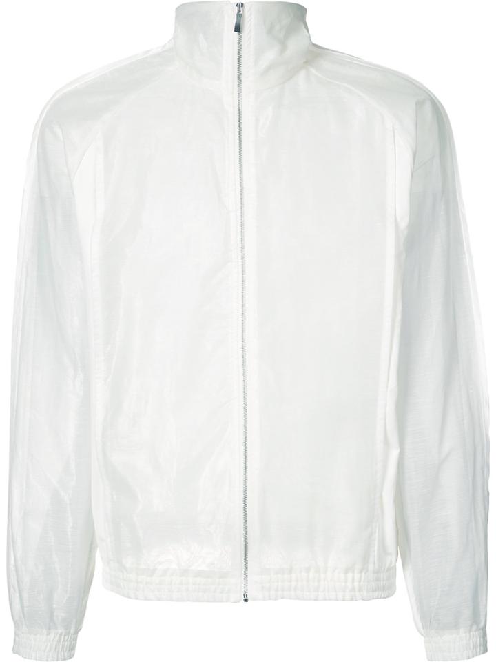 Cottweiler Semi-sheer Zipped Windbreaker - White