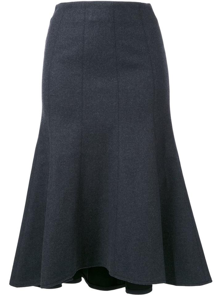 Le Ciel Bleu 'hem Flare' Skirt, Women's, Size: 36, Grey, Nylon/polyurethane/wool