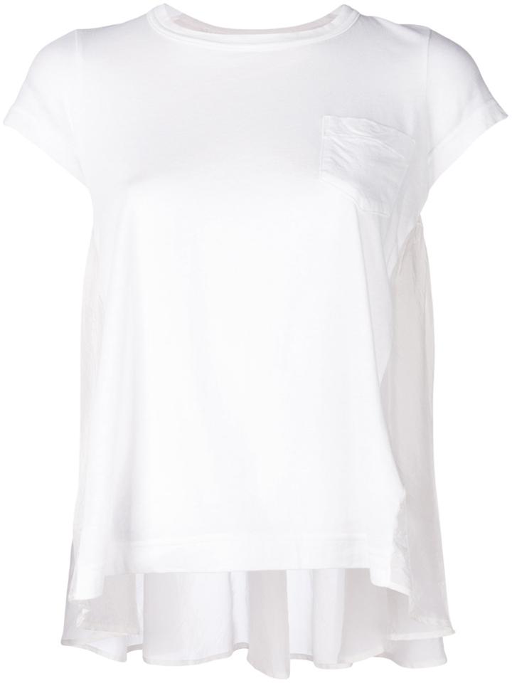 Sacai Gathered Back T-shirt - White