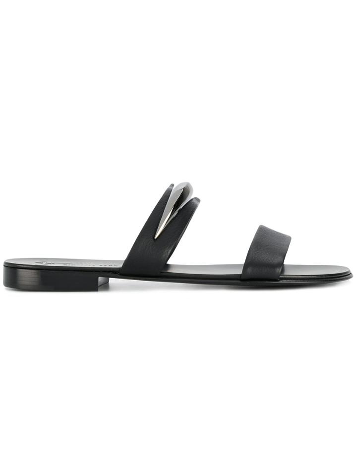 Giuseppe Zanotti Design Randall Slider Sandals - Black