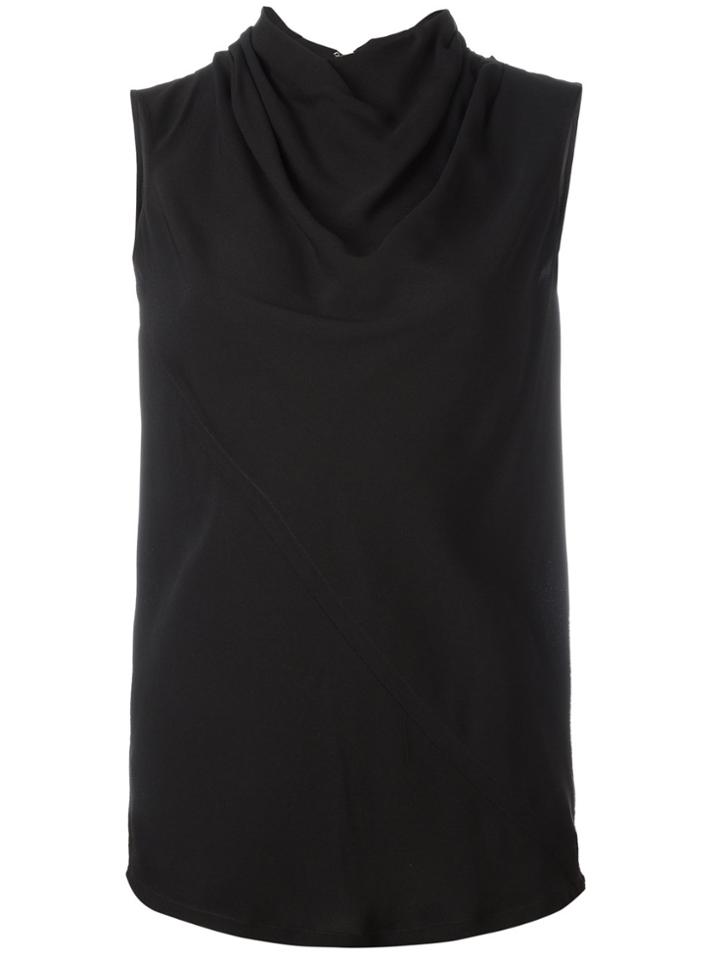Rick Owens Draped Collar Top - Black