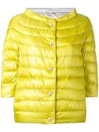 Herno Shortsleeved Down Jacket, Women's, Size: 48, Yellow/orange, Polyamide/goose Down