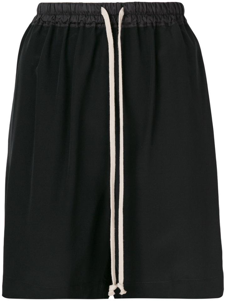 Rick Owens Oversized Track Shorts - Black