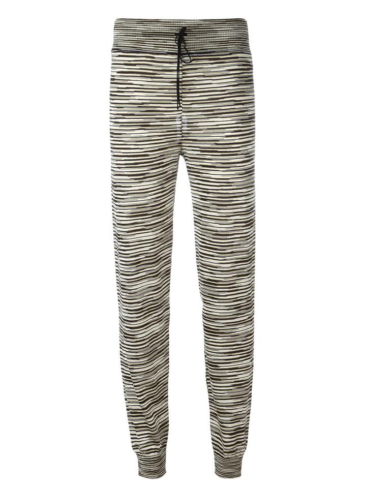 M Missoni Jogger-style Sweatpants, Women's, Size: 42, Black, Cotton/polyamide/viscose/metallic Fibre