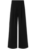 Wide Trousers - Women - Polyester/spandex/elastane/acetate - 38, Black, Polyester/spandex/elastane/acetate, Lilly Sarti