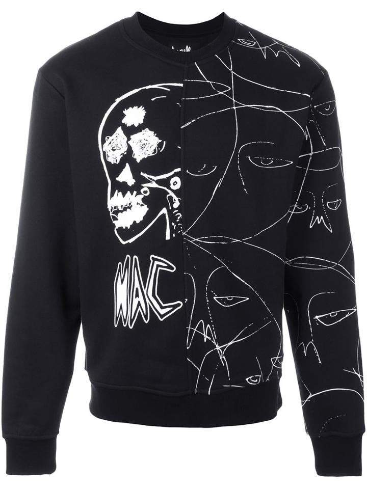 Haculla 'abstract Faces' Sweatshirt, Men's, Size: Small, Black, Cotton/polyester