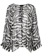 Nili Lotan Zebra Print Top - Black