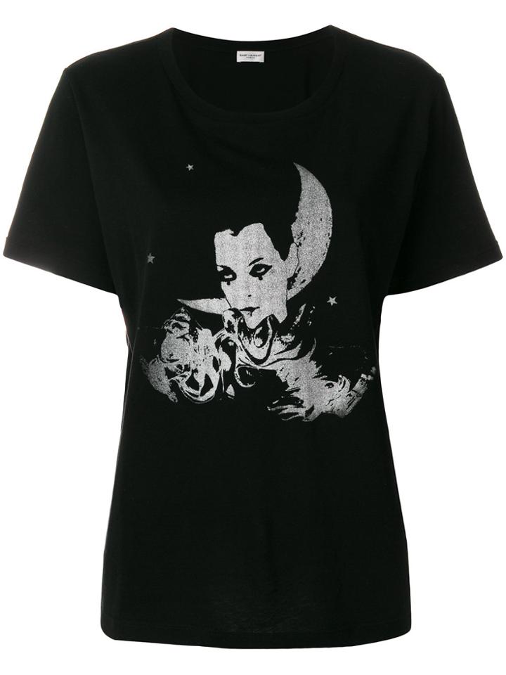 Saint Laurent Pierrot Boyfriend T-shirt - Black