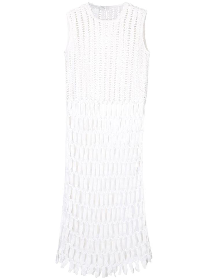 Rosetta Getty Oversized Crocheted Tank, Women's, Size: 4, White, Cotton/polyamide