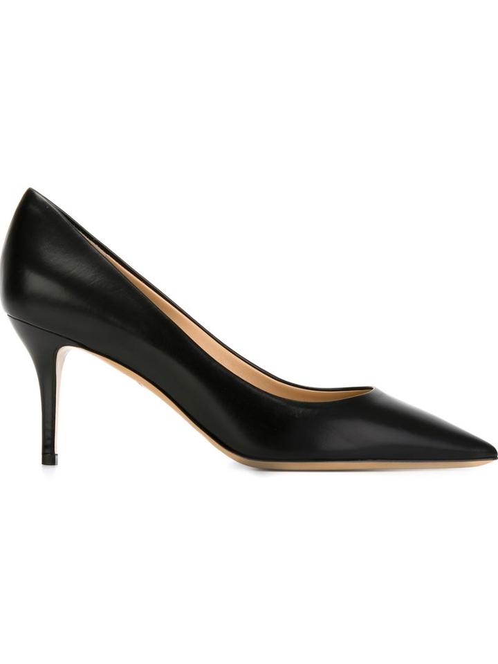 Salvatore Ferragamo Susi Pumps, Women's, Size: 6.5, Black, Leather